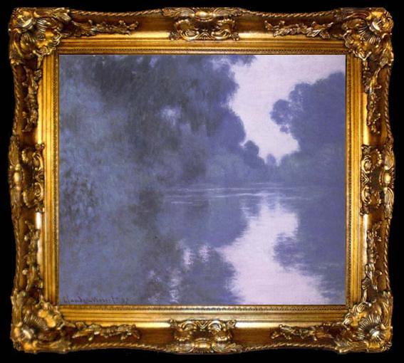 framed  Claude Monet Morning on the Seine,near Giverny, ta009-2